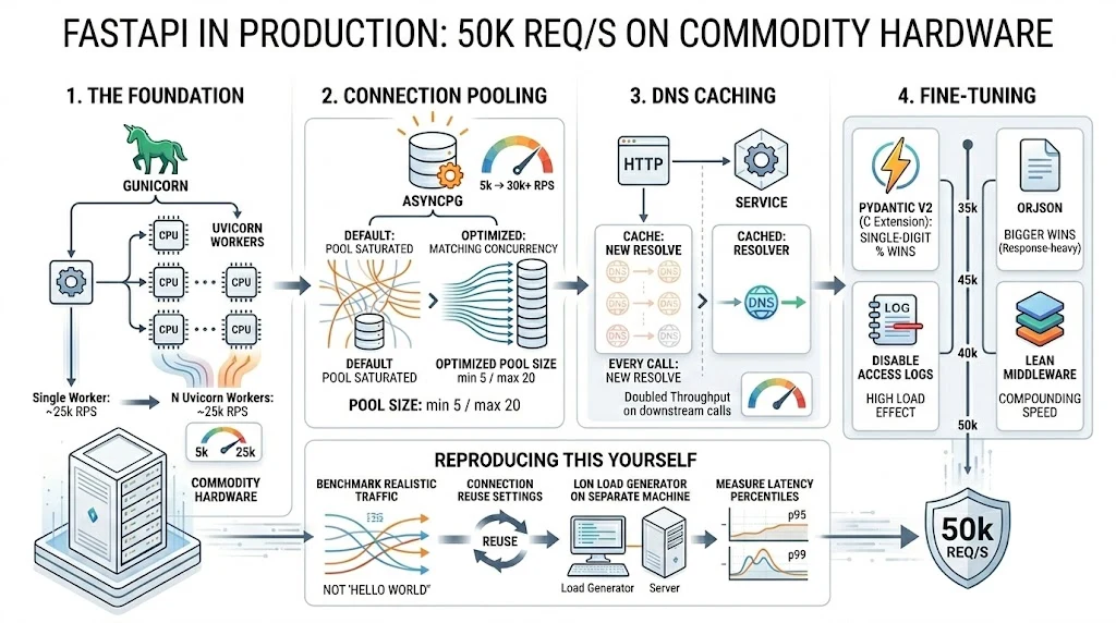 FastAPI in production: 50k req/s on commodity hardware