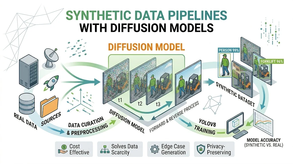 Synthetic data pipelines with diffusion models: real to synthetic dataset workflow